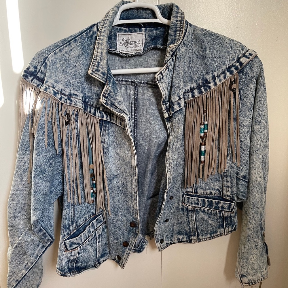 Vintage Cropped Jean Jacket